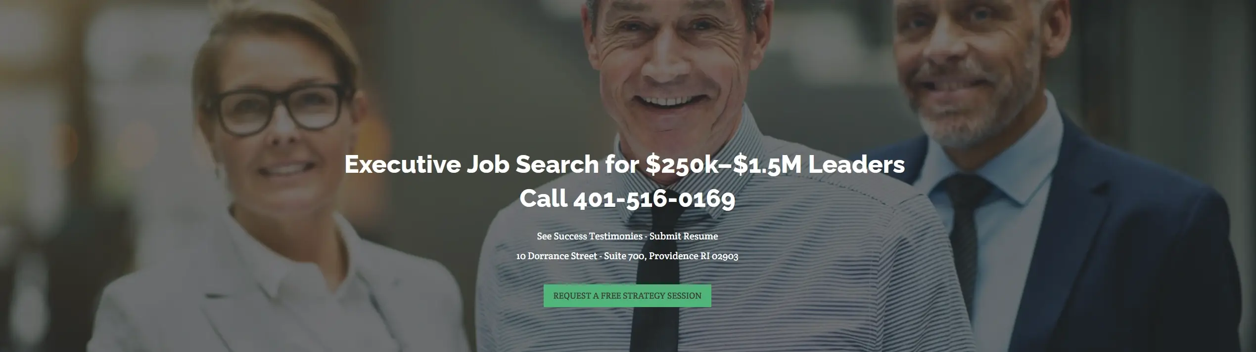 screen shot image of executivejobsearch.net