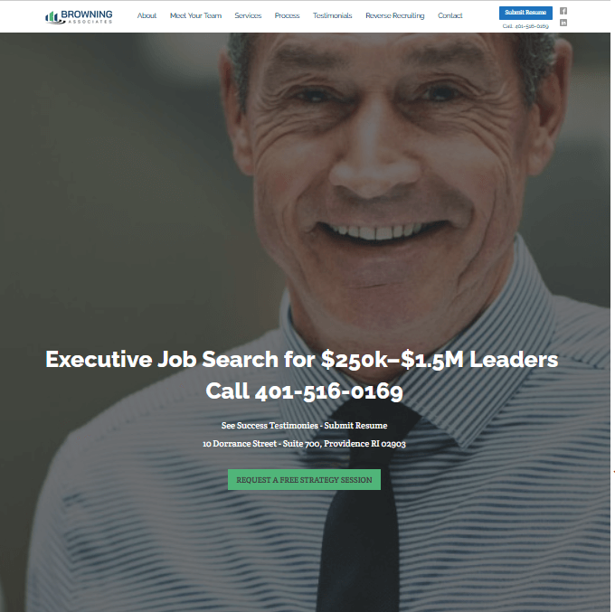 Executive job search coaching review summary image
