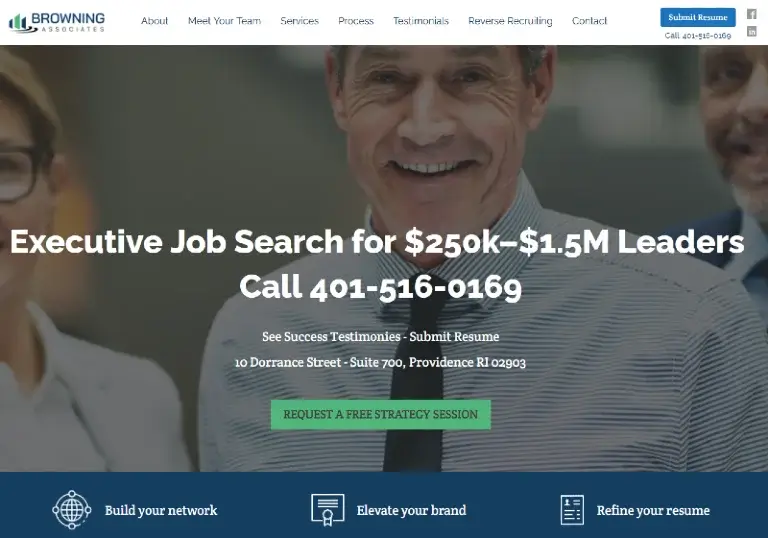 Executive job search coaching review summary image